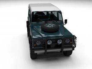 land rover defender 90 station wagon w interior 3D Model