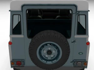 land rover defender 90 station wagon w interior 3D Model