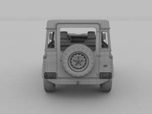 land rover defender 90 station wagon w interior Model 3D