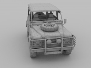 land rover defender 90 station wagon w interior Model 3D