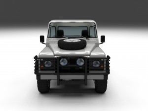 land rover defender 90 pick up w interior 3D मॉडल