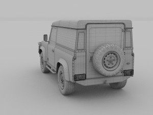 land rover defender 90 hard top 3D Модель
