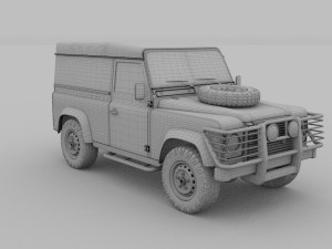 land rover defender 90 hard top 3D Модель