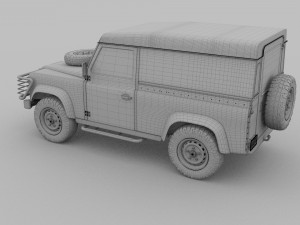 land rover defender 90 hard top 3D Модель