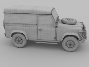 land rover defender 90 hard top 3D Модель
