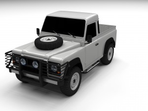 land rover defender 90 pick up 3D Model