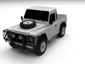 Land Rover Defender 90 pick-up Modello 3D