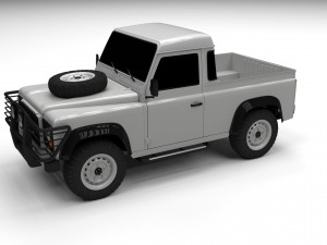 land rover defender 90 pick up Model 3D