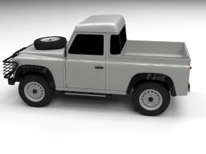 land rover defender 90 pick up 3D Model