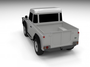 land rover defender 90 pick up Model 3D