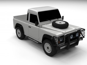 land rover defender 90 pick up Model 3D