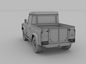 land rover defender 90 pick up Model 3D