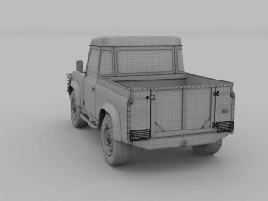 land rover defender 90 pick up 3D Model