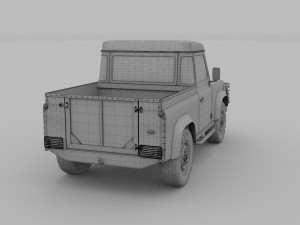 land rover defender 90 pick up Model 3D