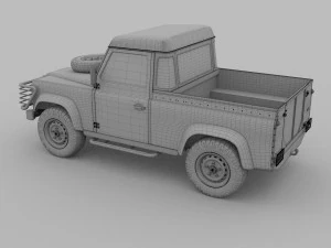 land rover defender 90 pick up 3D Model