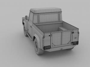 land rover defender 90 pick up Model 3D
