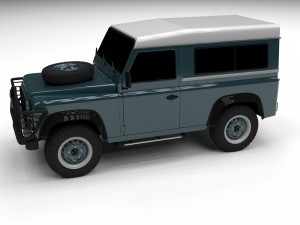land rover defender 90 station wagon 3D 模型
