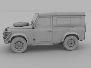 land rover defender 90 station wagon 3D 模型