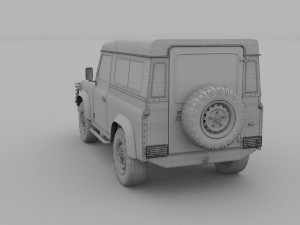 land rover defender 90 station wagon 3D 模型