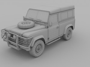 land rover defender 90 station wagon 3D 模型