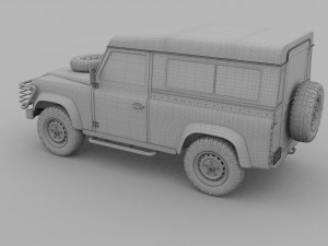 land rover defender 90 station wagon 3D 模型