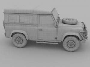 land rover defender 90 station wagon 3D 模型