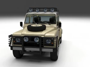 full land rover defender 110 double cab pick up 3D Model