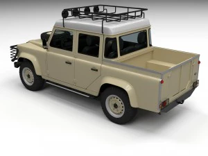 full land rover defender 110 double cab pick up 3D Model