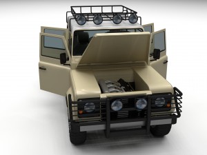 full land rover defender 110 double cab pick up Modello 3D