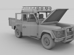 full land rover defender 110 double cab pick up Modello 3D