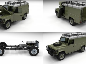 full land rover defender 110 hard top 3Dモデル