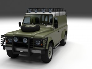 full land rover defender 110 hard top 3D Model