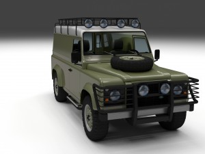 full land rover defender 110 hard top 3D Model