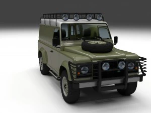 full land rover defender 110 hard top 3D Model