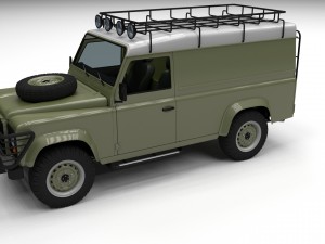 full land rover defender 110 hard top 3D Model
