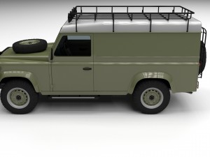full land rover defender 110 hard top 3D Model