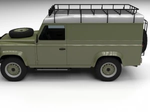 full land rover defender 110 hard top 3D Model