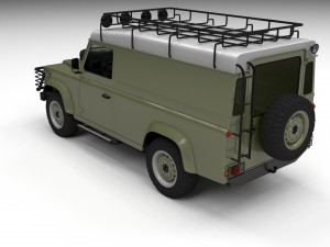 full land rover defender 110 hard top 3D Model