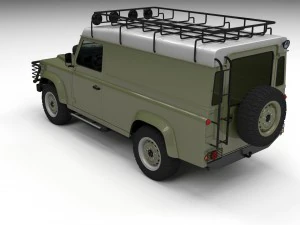 full land rover defender 110 hard top 3D Model