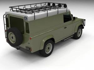 full land rover defender 110 hard top 3D Model