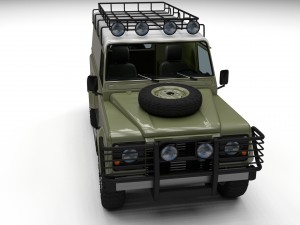 full land rover defender 110 hard top 3D Model