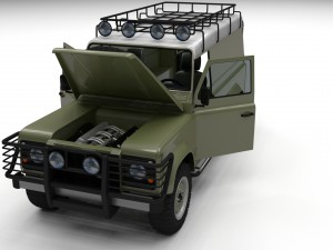 full land rover defender 110 hard top 3D Model