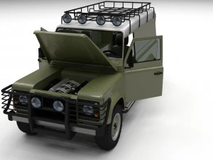 full land rover defender 110 hard top 3D Model