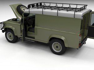 full land rover defender 110 hard top 3D Model