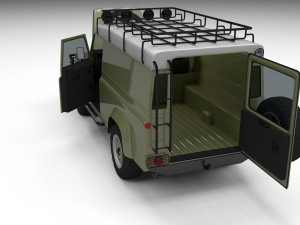 full land rover defender 110 hard top 3D Model