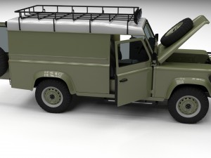 full land rover defender 110 hard top 3D Model