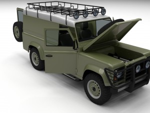full land rover defender 110 hard top 3D Model