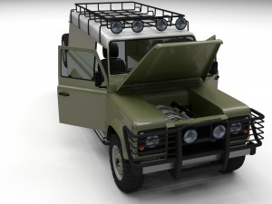 full land rover defender 110 hard top 3D Model