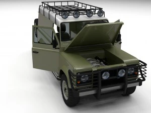 full land rover defender 110 hard top 3D Model