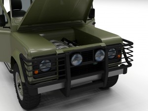 full land rover defender 110 hard top 3D Model